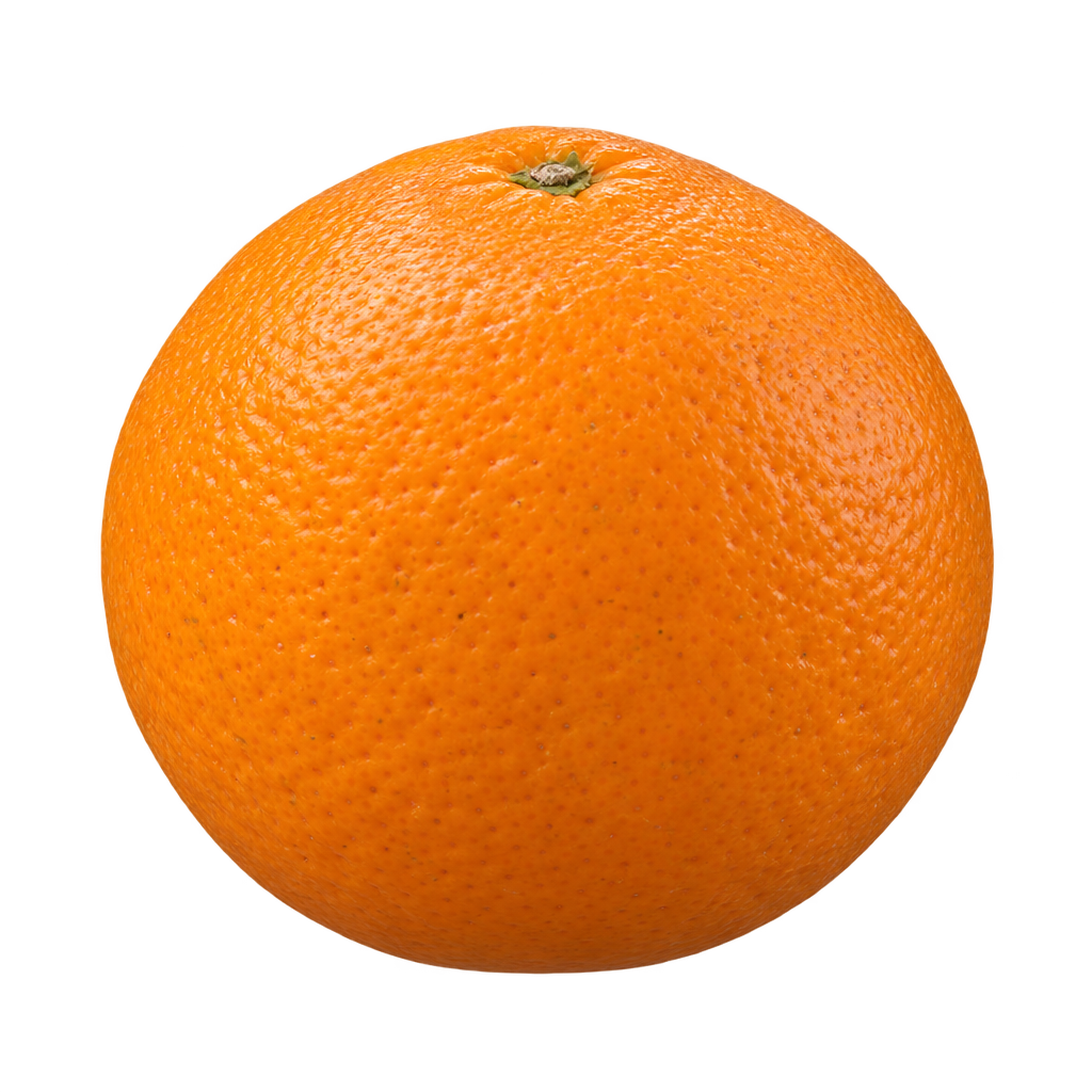 Generated depiction of a round Seminole Tangelo with finely pebbled orange rind