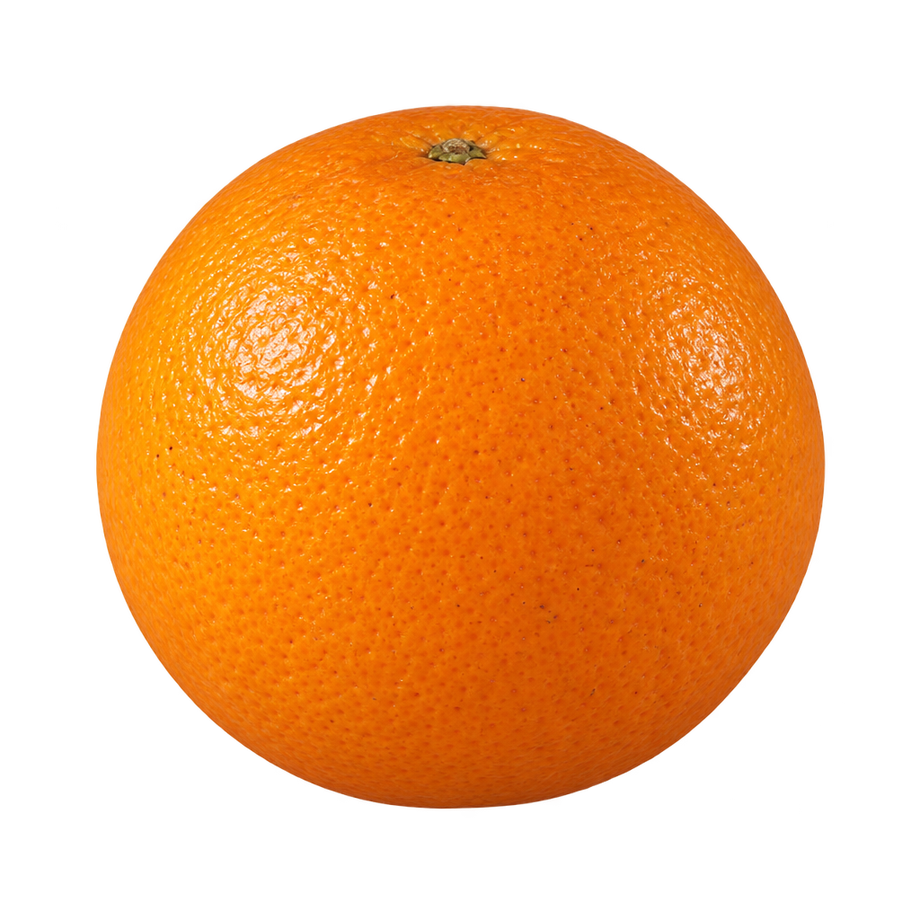 Generated Parson Brown sweet orange with round shape and finely pebbled orange rind