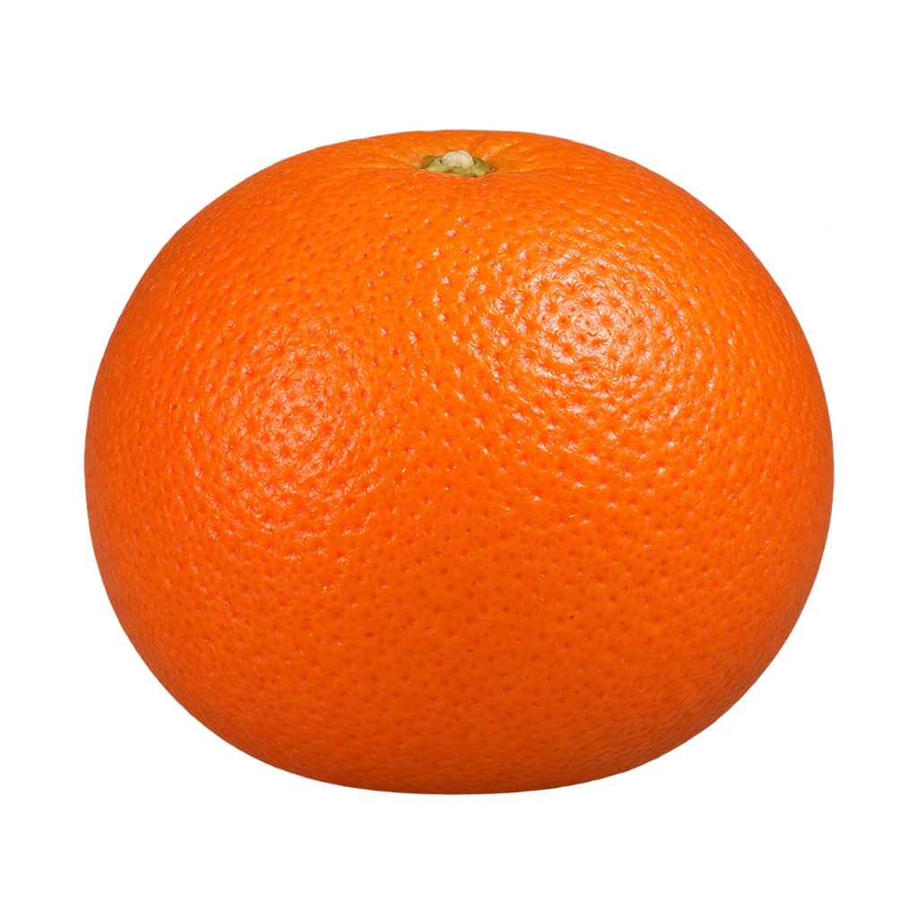 Generated Trovita orange with a round body and slightly flattened top and bottom