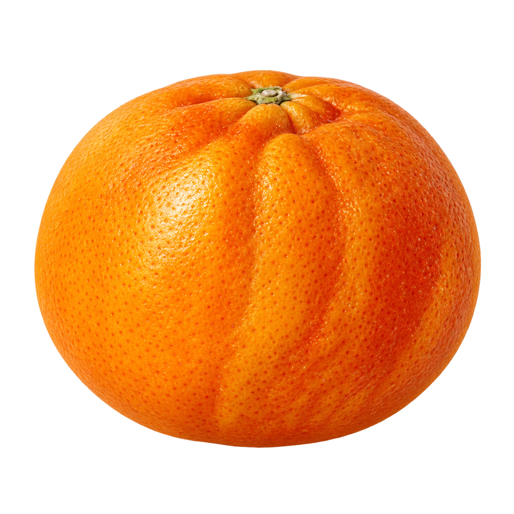 Trimble tangerine with rounded, slightly flattened shape and gently ribbed orange rind