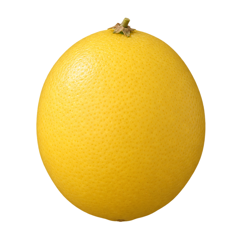 Generated depiction of a rounded, gently lime-shaped Eustis Limequat with finely textured yellow rind