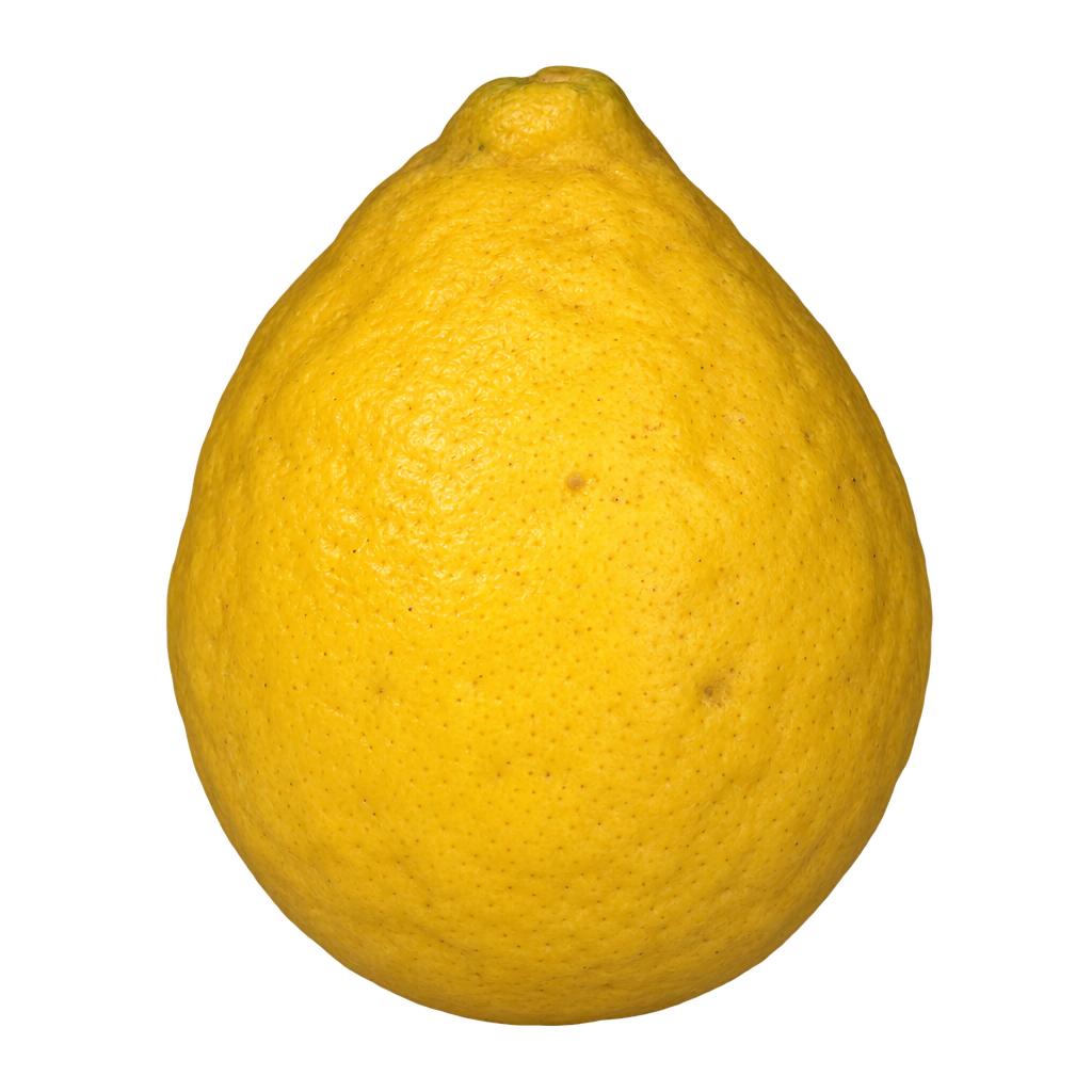 Generated depiction of an oval Swingle Citrumelo with yellow textured rind and a gently tapered upper point
