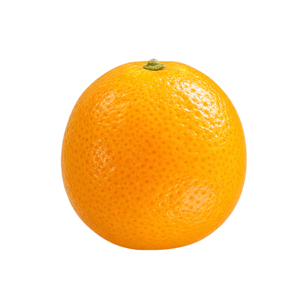 Generated depiction of a golden-orange Fukushu Kumquat with a plump short egg-shaped body